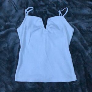 Spaghetti strap white tank top